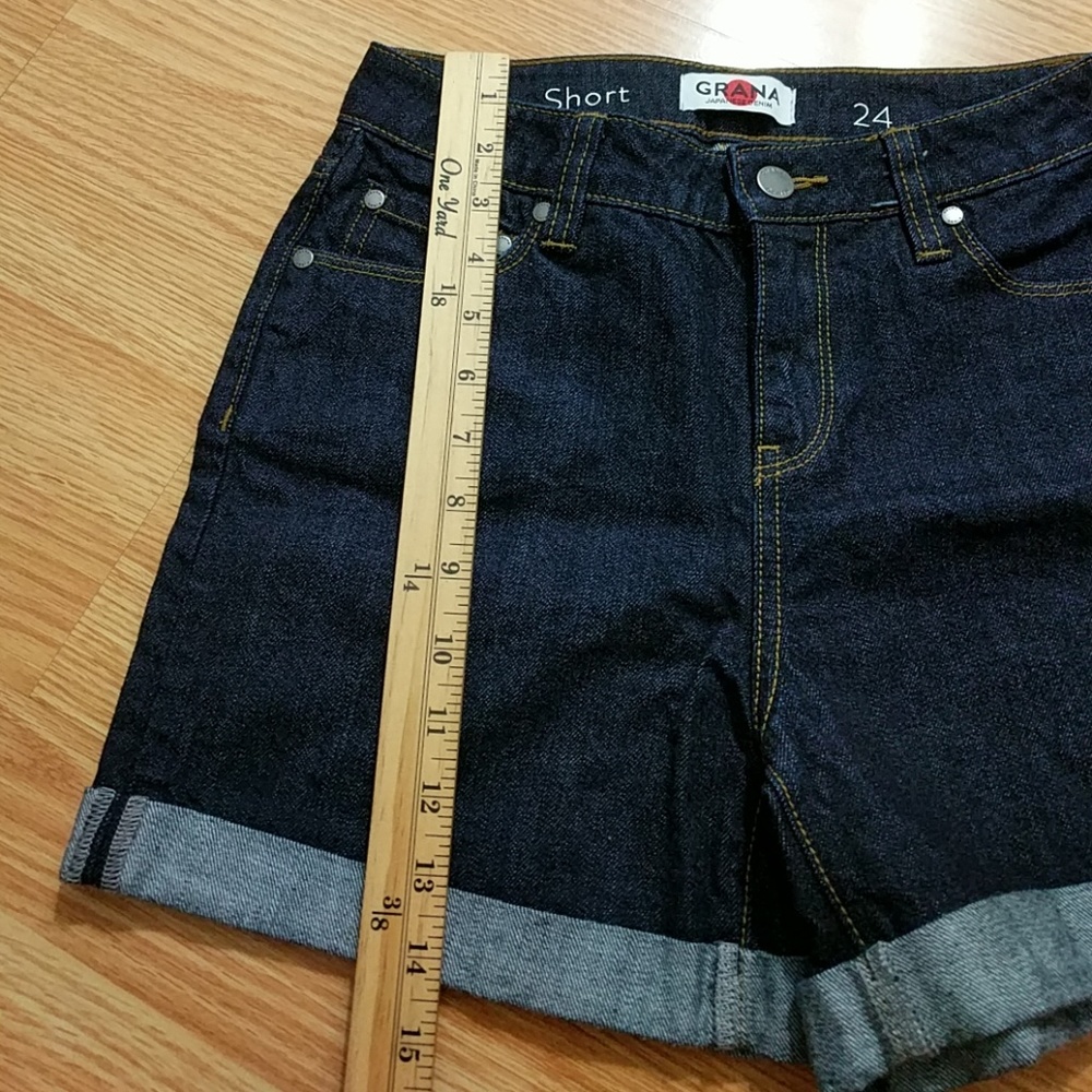 NWOT Grana japanese denim shorts - Picture 2 of 11